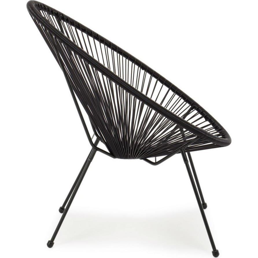 mutoni Fauteuil de jardin parker spaghetti noir  