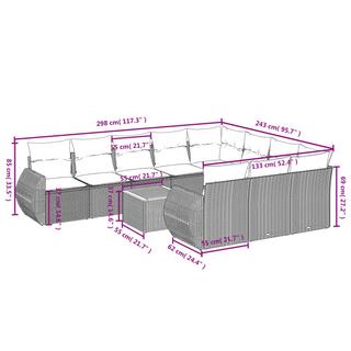 VidaXL Garten sofagarnitur poly-rattan  