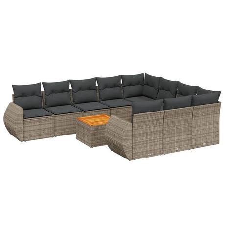 VidaXL set divano da giardino Polirattan  