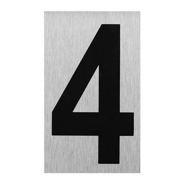 Targa per porta in alluminio " 4 " 100x60mm