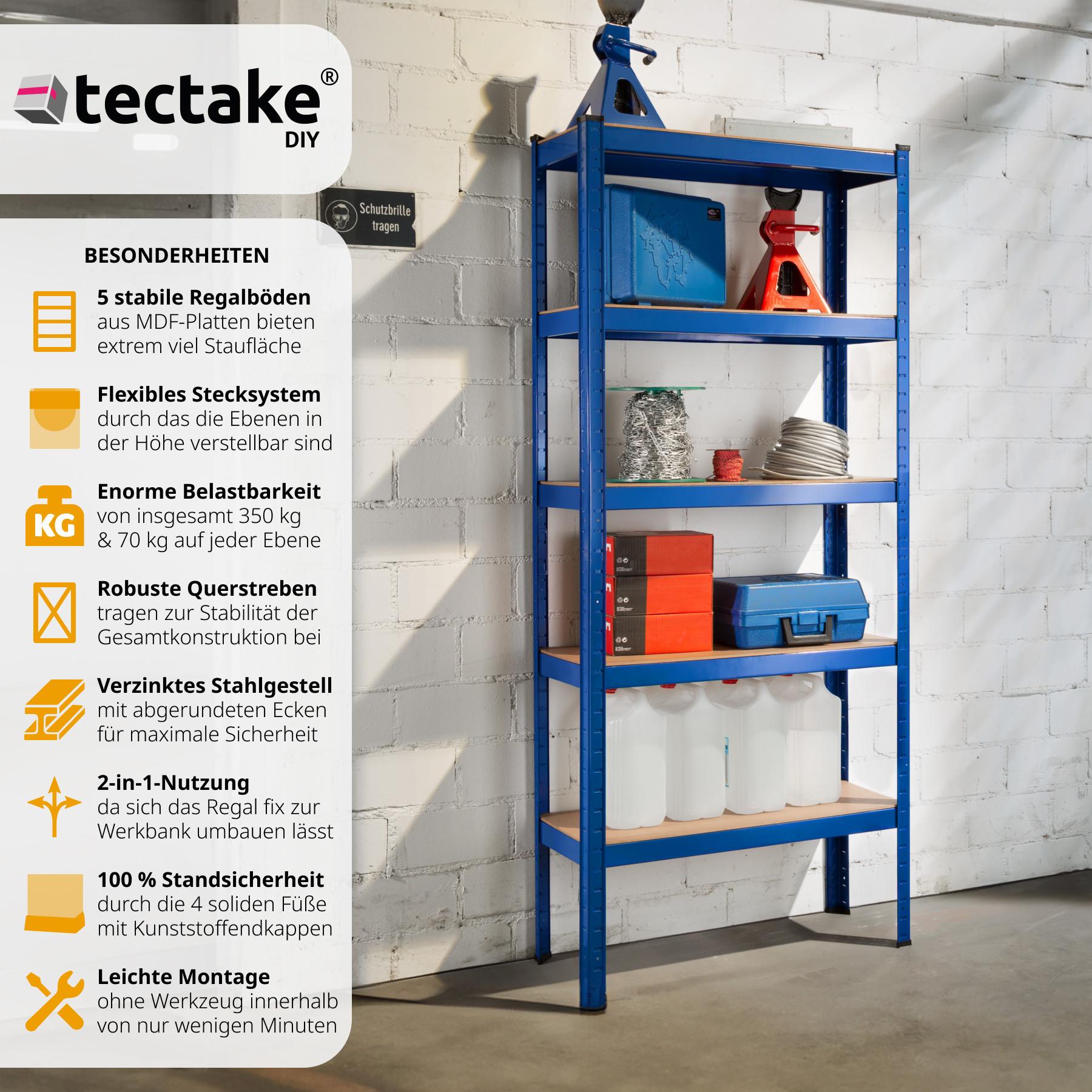 Tectake Lagerregal 5 Ebenen  