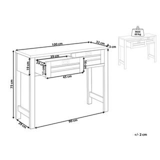 Beliani Console en Panneau de particules de bois Rustique RANDA  