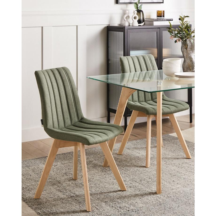 Beliani Esszimmerstuhl 2er Set aus Stoff  CALGARY  