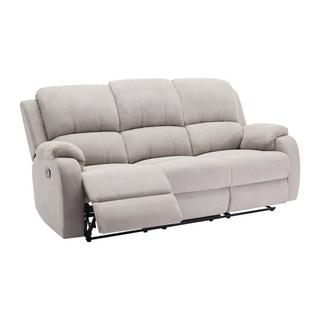 Vente-unique Relaxsofa 3-Sitzer & 2-Sitzer - Mikrofaser - Hellgrau - BRODY  