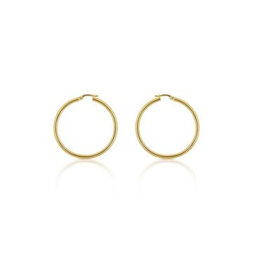 Creolen Gelbgold 750 Runddraht 38mm