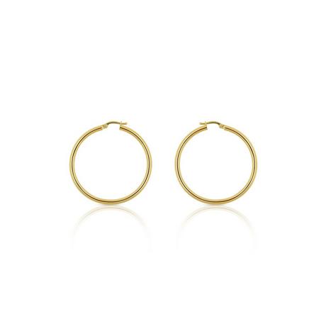 MUAU Schmuck  Creolen Gelbgold 750 Runddraht 38mm 