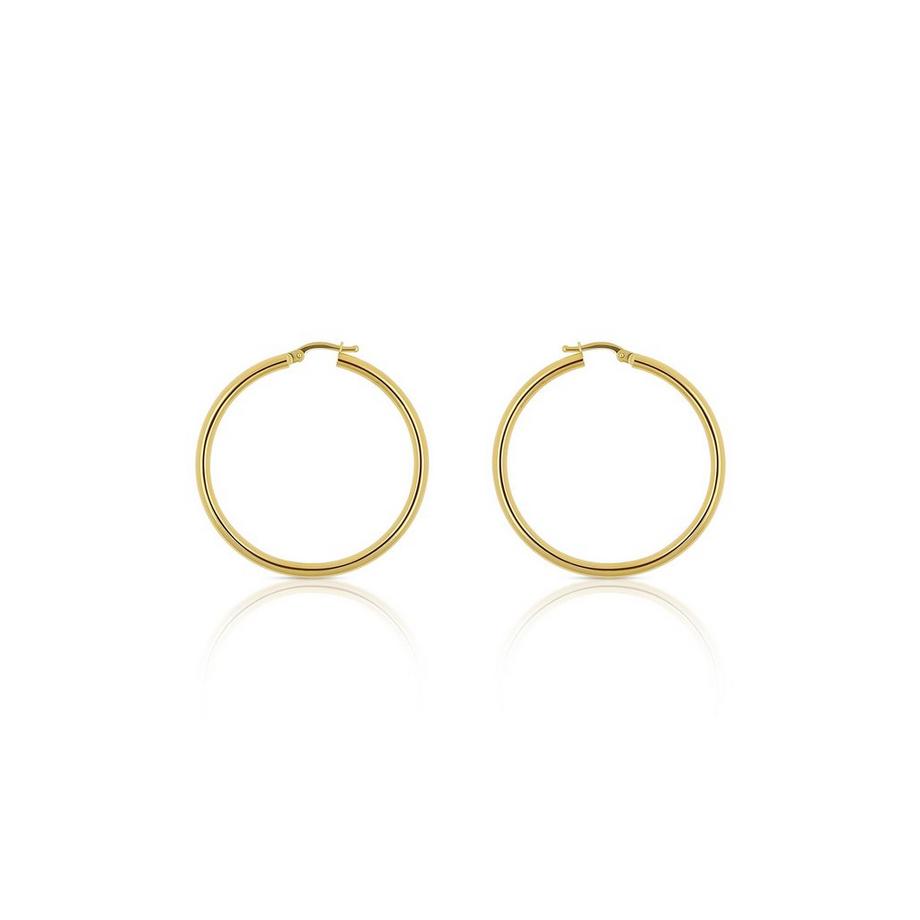 Creolen Gelbgold 750 Runddraht 38mm