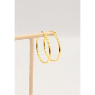 MUAU Schmuck  Creolen Gelbgold 750 Runddraht 38mm 