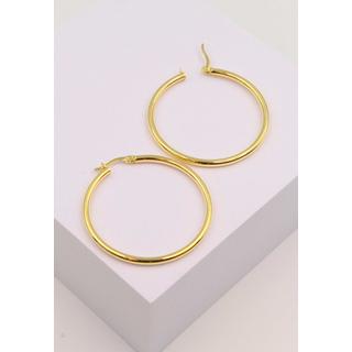 MUAU Schmuck  Creolen Gelbgold 750 Runddraht 38mm 