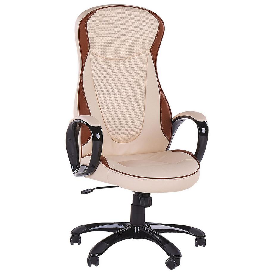 Beliani Chefsessel aus Kunstleder Retro FELICITY  