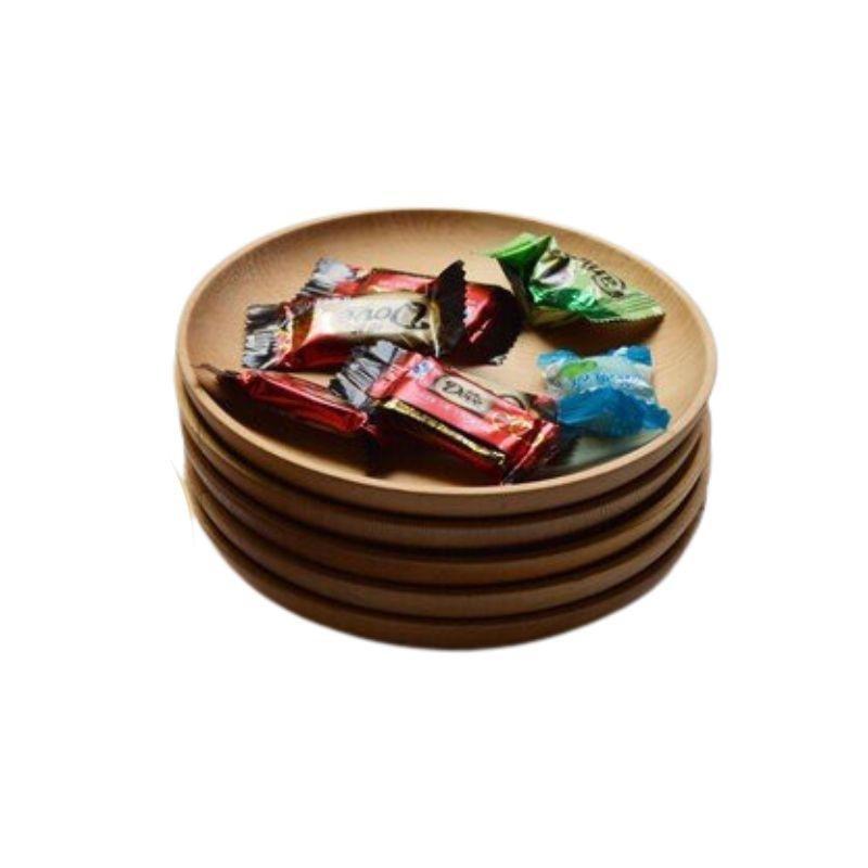 Northio Assiettes rondes en bois - 15 cm - 4 pcs  