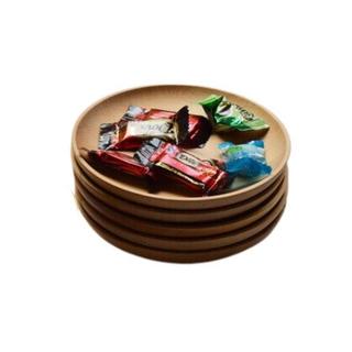 Northio Assiettes rondes en bois - 15 cm - 4 pcs  