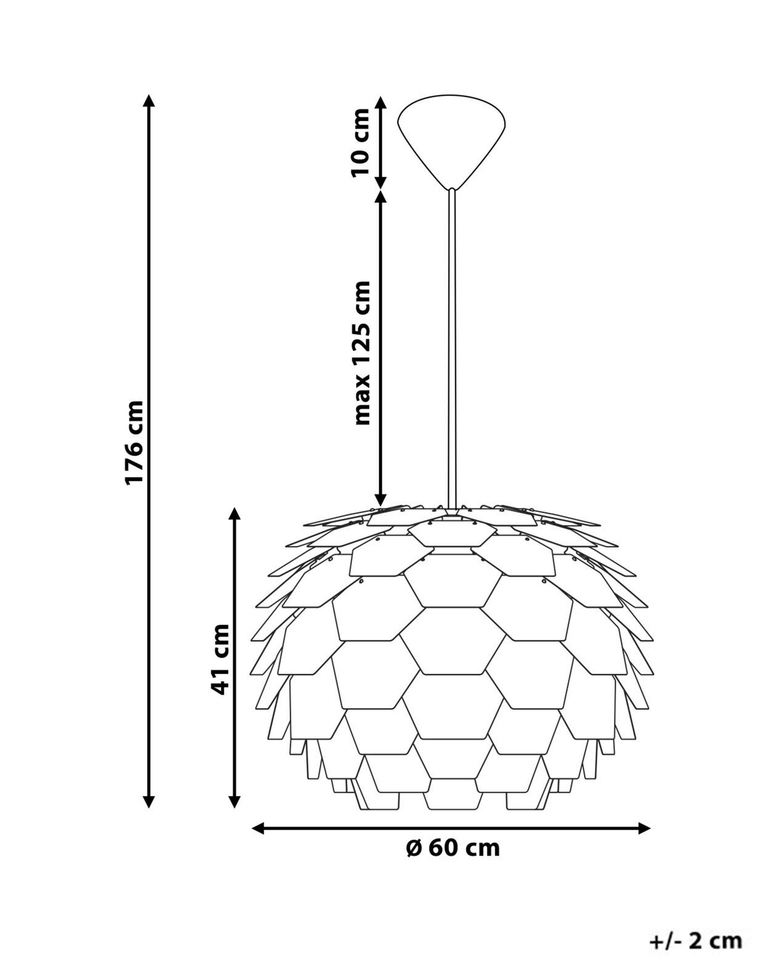 Beliani Lampadario en Materiale sintetico Moderno SEGRE  