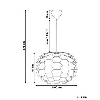 Beliani Lampadario en Materiale sintetico Moderno SEGRE  