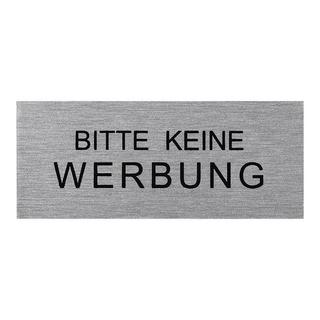 Pricenet Targa per porta in alluminio " Bitte keine Werbung " 60x25mm  