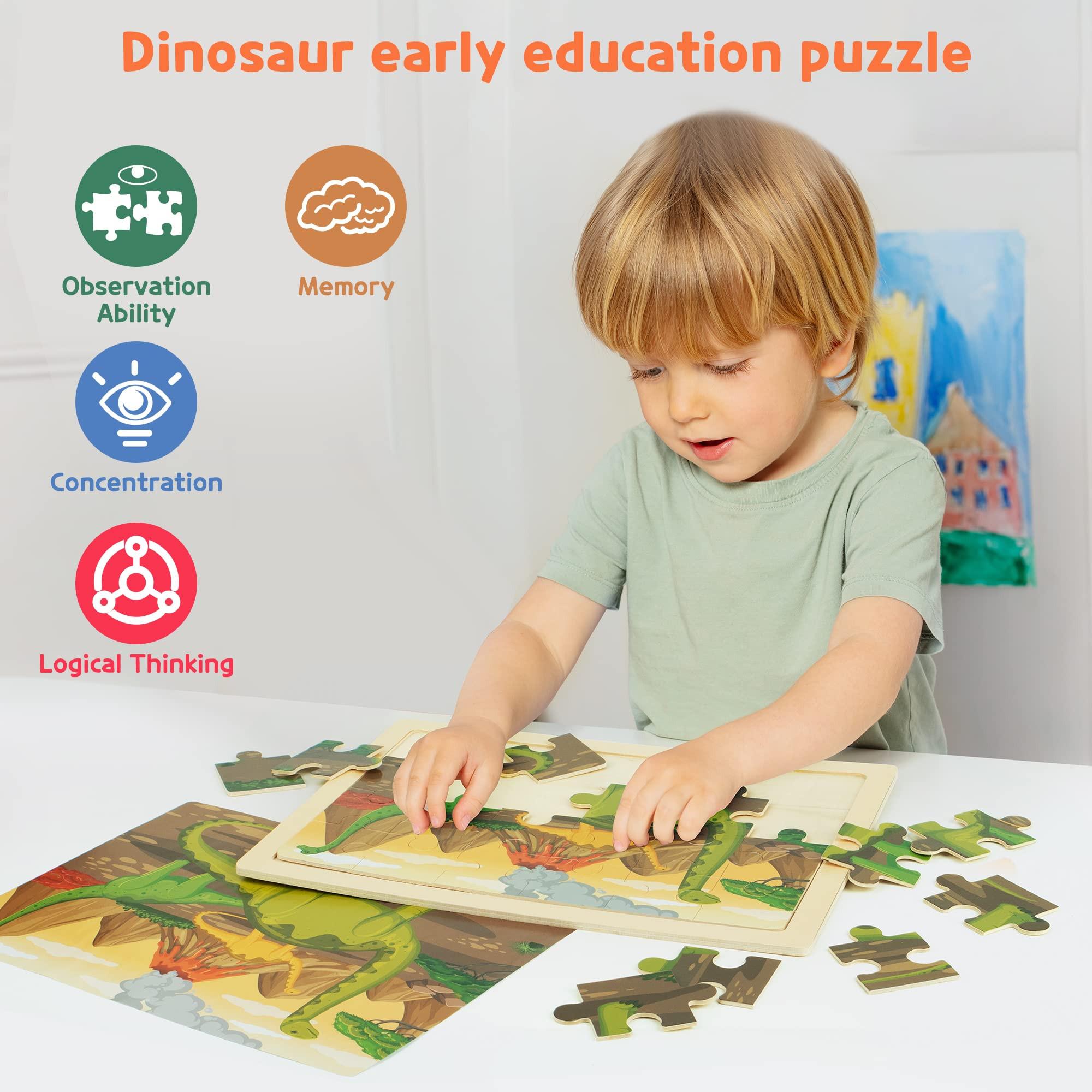 Activity-board  Puzzleteile Kinder Dino Holzpuzzle 