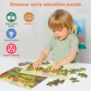 Activity-board  Puzzleteile Kinder Dino Holzpuzzle 