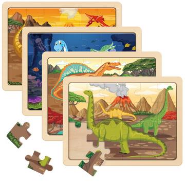 Puzzleteile Kinder Dino Holzpuzzle