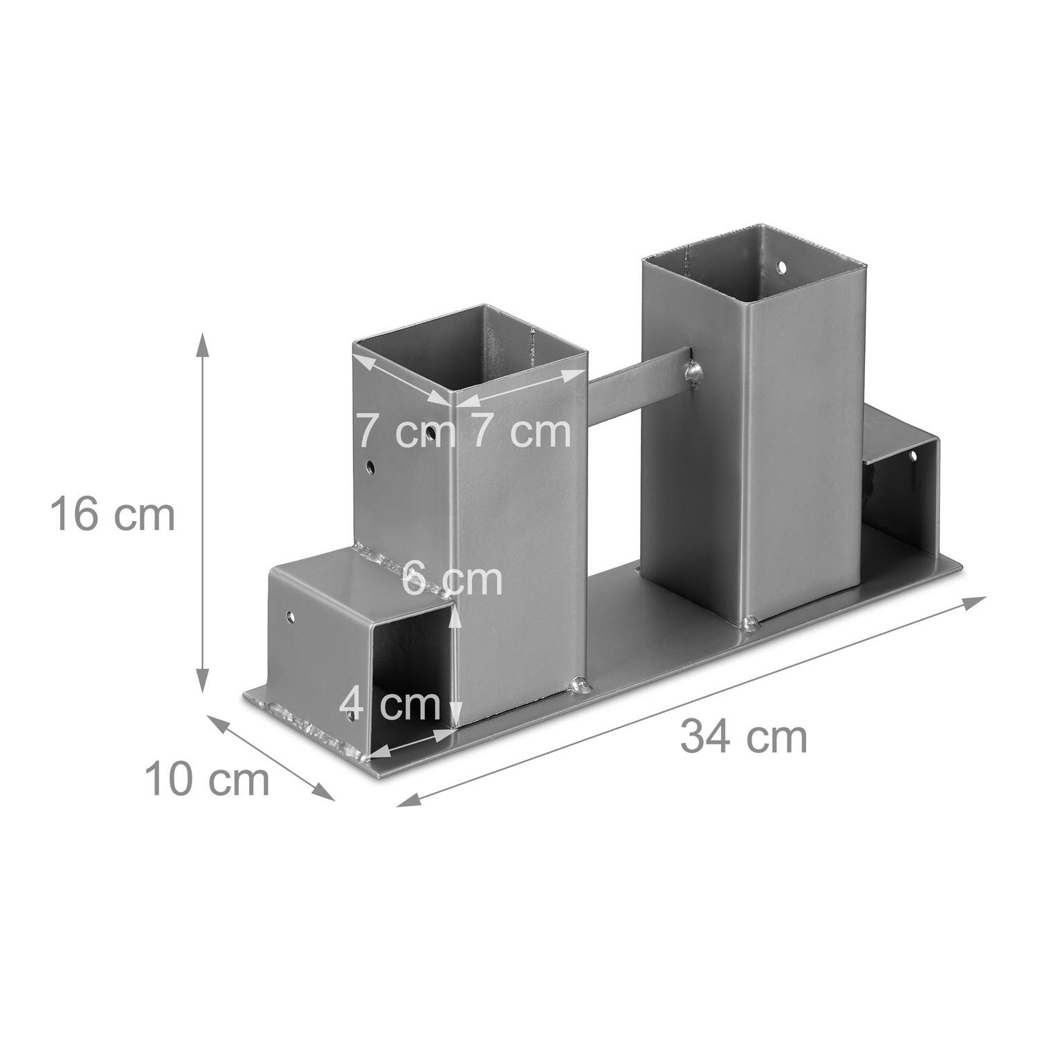 B2X Silberne Holz-Stapelstütze im 2er-Set  