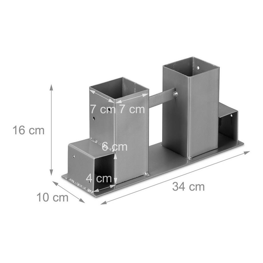 B2X Supporto impilabile in legno argentato in set da 2  