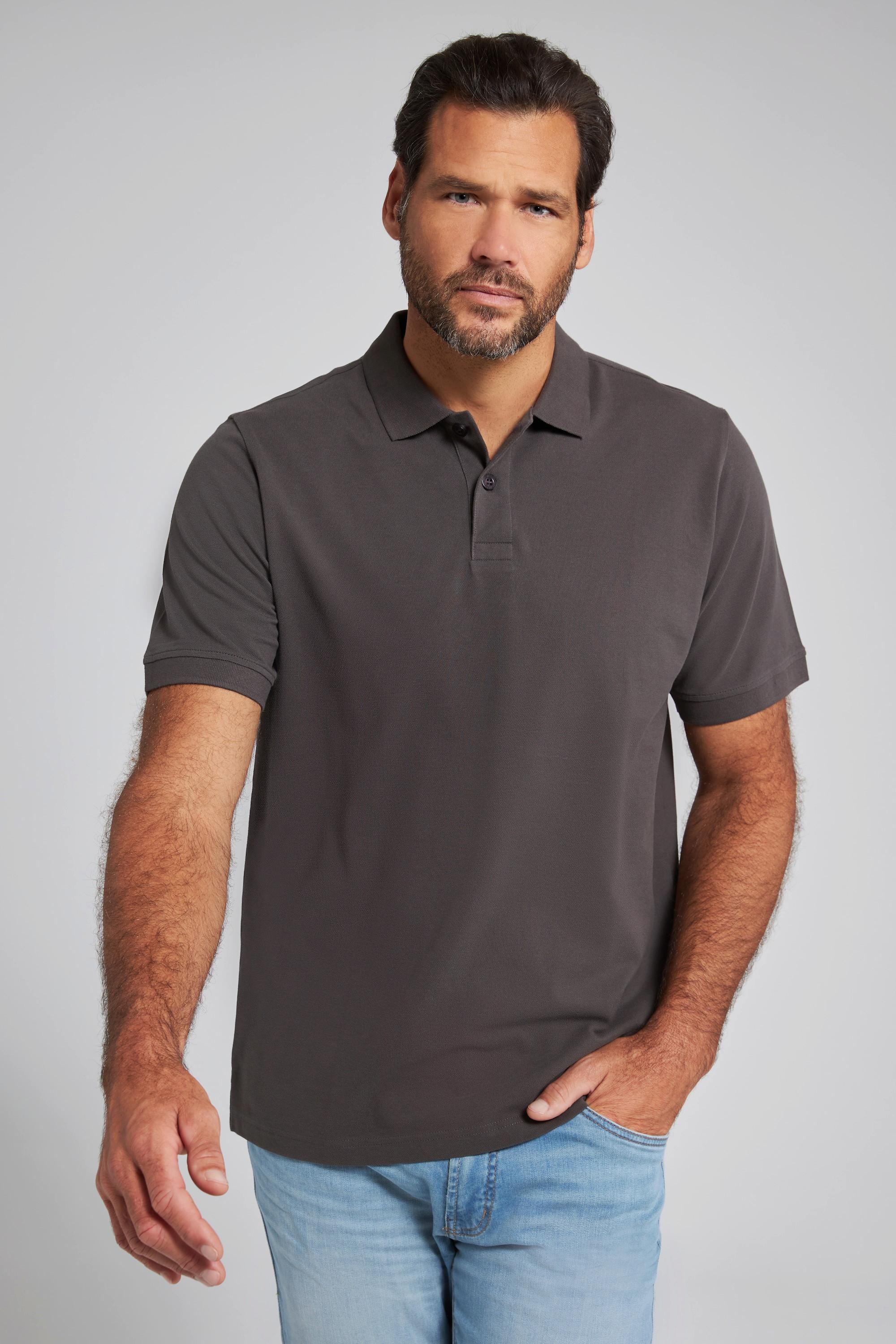 JP1880  Maglia basic in piqué con colletto polo e mezze maniche, fino alla tg. 10XL 