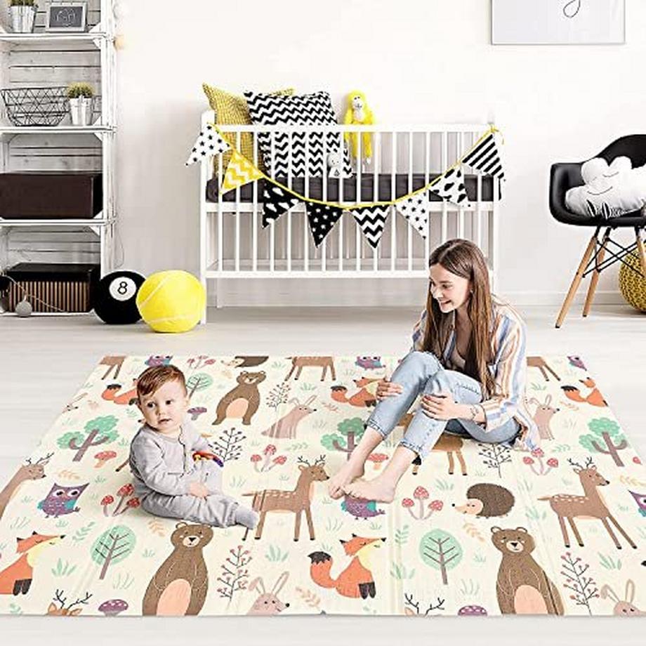 Activity-board  Spielmatte Baby Teppich Babymatte Faltbarer Spieldecke Krabbelmatte Baby Bodenmatte XPE rutschfest 
