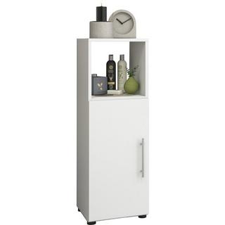 VCM Holz Midischrank | Badschrank mit offenem Fach und einer Drehtür | Maße H. 93 x B. 31 x T. 30 cm | Midischrank - Flandu  