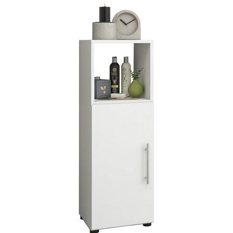 VCM Holz Midischrank | Badschrank mit offenem Fach und einer Drehtür | Maße H. 93 x B. 31 x T. 30 cm | Midischrank - Flandu  