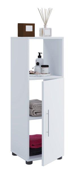 VCM Holz Midischrank | Badschrank mit offenem Fach und einer Drehtür | Maße H. 93 x B. 31 x T. 30 cm | Midischrank - Flandu  