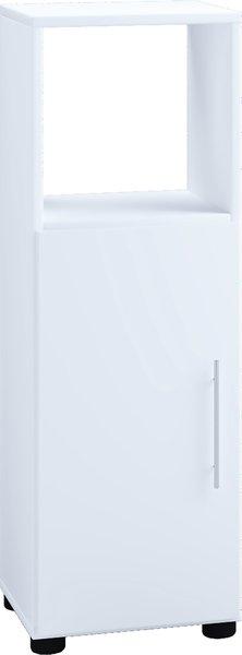 VCM Holz Midischrank | Badschrank mit offenem Fach und einer Drehtür | Maße H. 93 x B. 31 x T. 30 cm | Midischrank - Flandu  