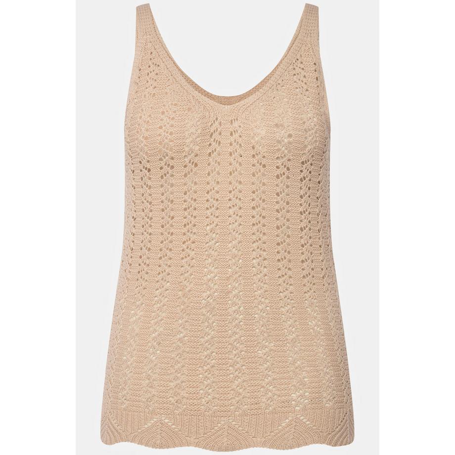 Ulla Popken Top Crochet Col V Bretelles Spaghetti  
