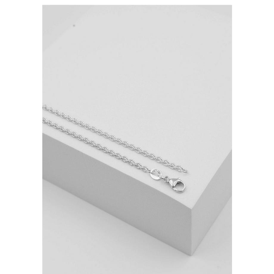 MUAU Schmuck  Collier forçat ronde en or blanc 750, 2.3mm, 45cm 