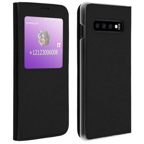 Avizar  Flip View Cover Galaxy S10 Plus Schwarz 