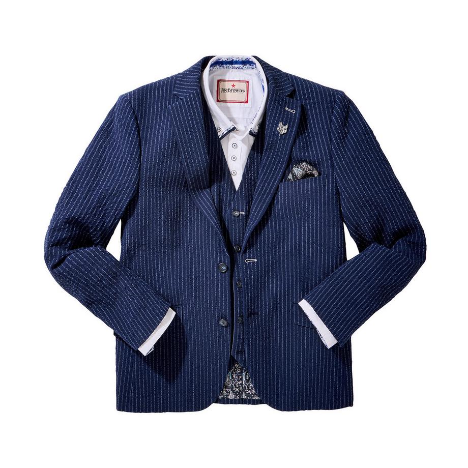 Joe Browns Nadelstreifen Seersucker Anzug Blazer  