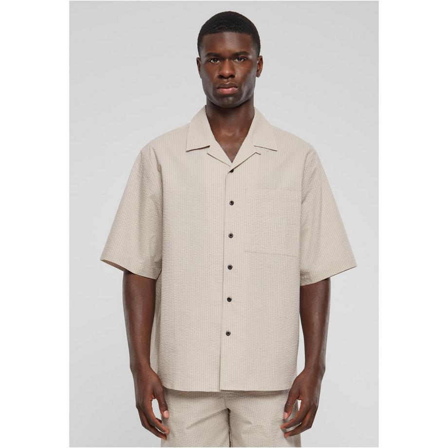 URBAN CLASSICS Camicia Seersucker Maniche Corte  