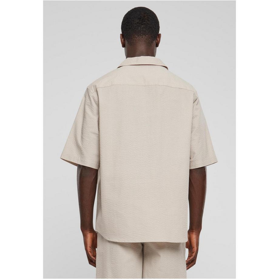 URBAN CLASSICS Camicia Seersucker Maniche Corte  