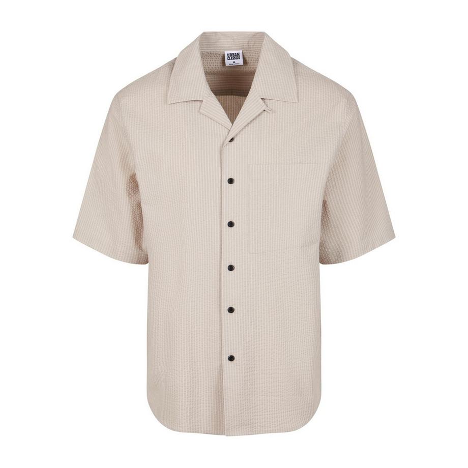 URBAN CLASSICS Camicia Seersucker Maniche Corte  