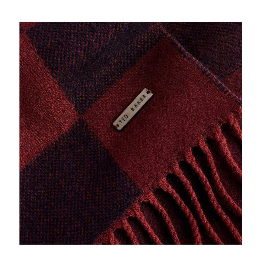 TED BAKER  Sciarpa Plaid Acrilico Frangia 