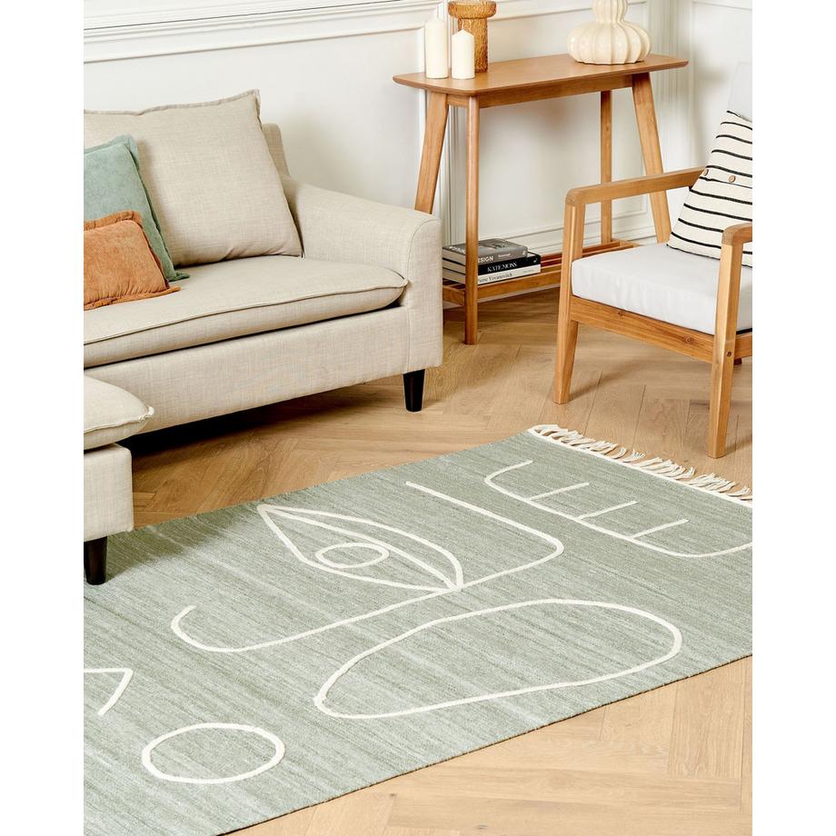 Beliani Tapis d'extérieur en Polyester  YAVU  
