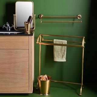Calicosy Handtuchhalter Wandmontage Messing 2 Stangen  