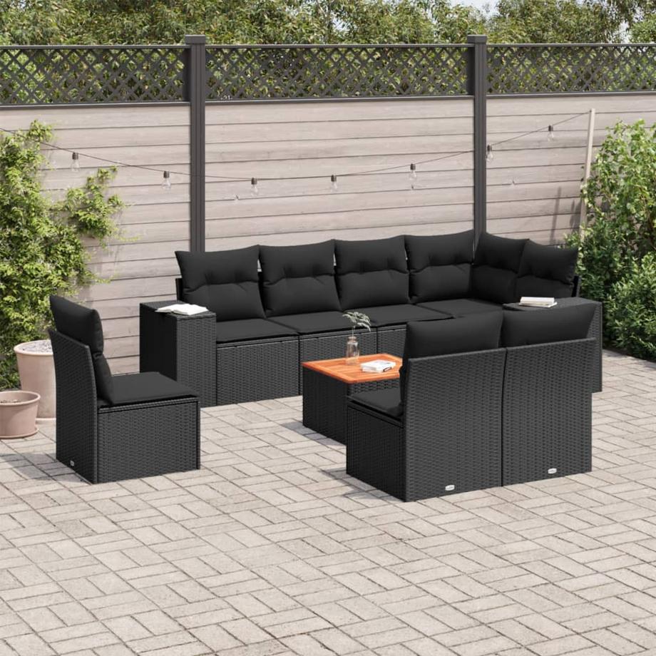 VidaXL Ensemble de canapés de jardin rotin synthétique  