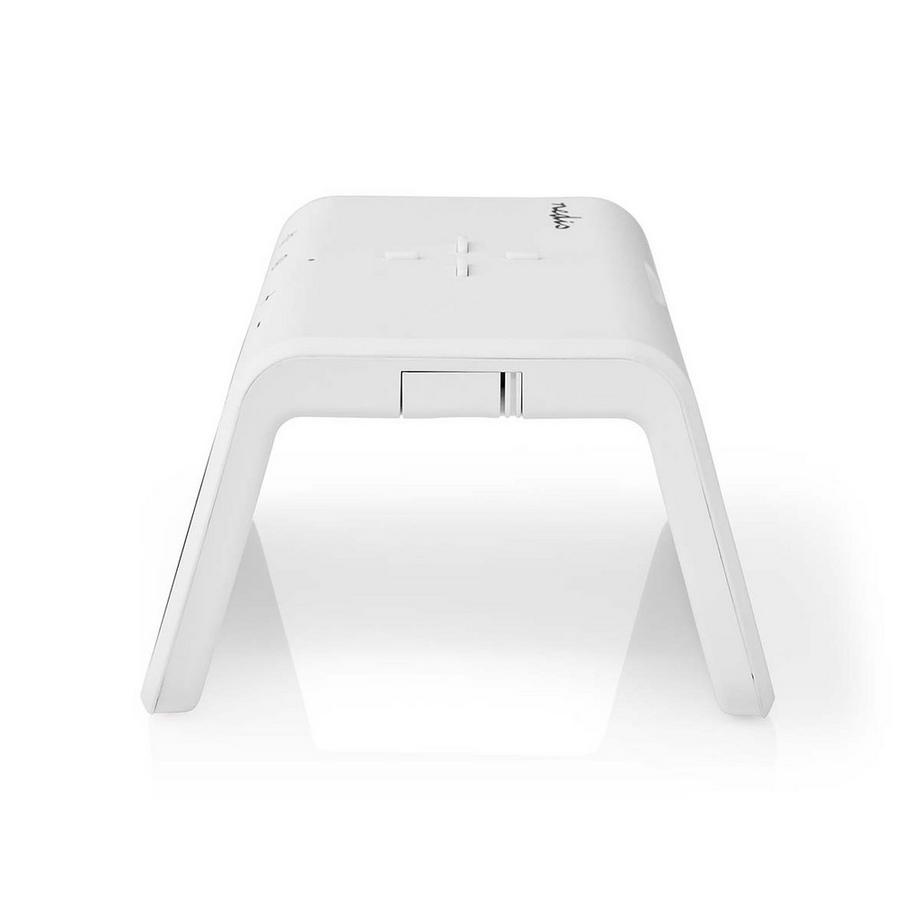 Nedis  Caricabatterie wireless per sveglia | certificato Qi | 5 / 7,5 / 10 / 15 W | USB A-Tap | Luce notturna | 2 orari di allarme | Funzione Snooze 