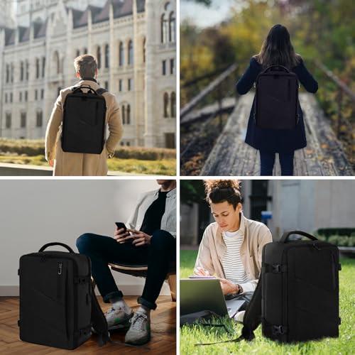 Only-bags.store Handgepäck Rucksack Laptop wasserdicht Reise-Rucksack gross mit USB-Anschluss  