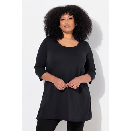 Ulla Popken  Longshirt, A-Linie, Rundhalsausschnitt, 3/4-Arm 