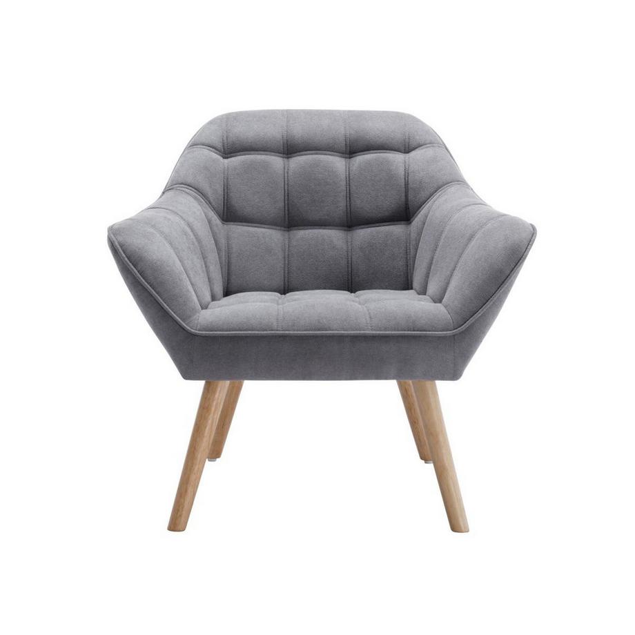 Vente-unique Fauteuil en tissu gris CASERTA  