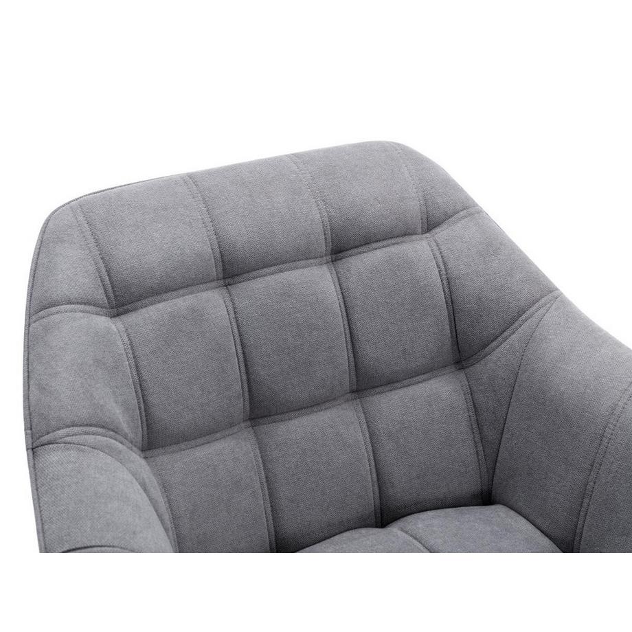 Vente-unique Fauteuil en tissu gris CASERTA  