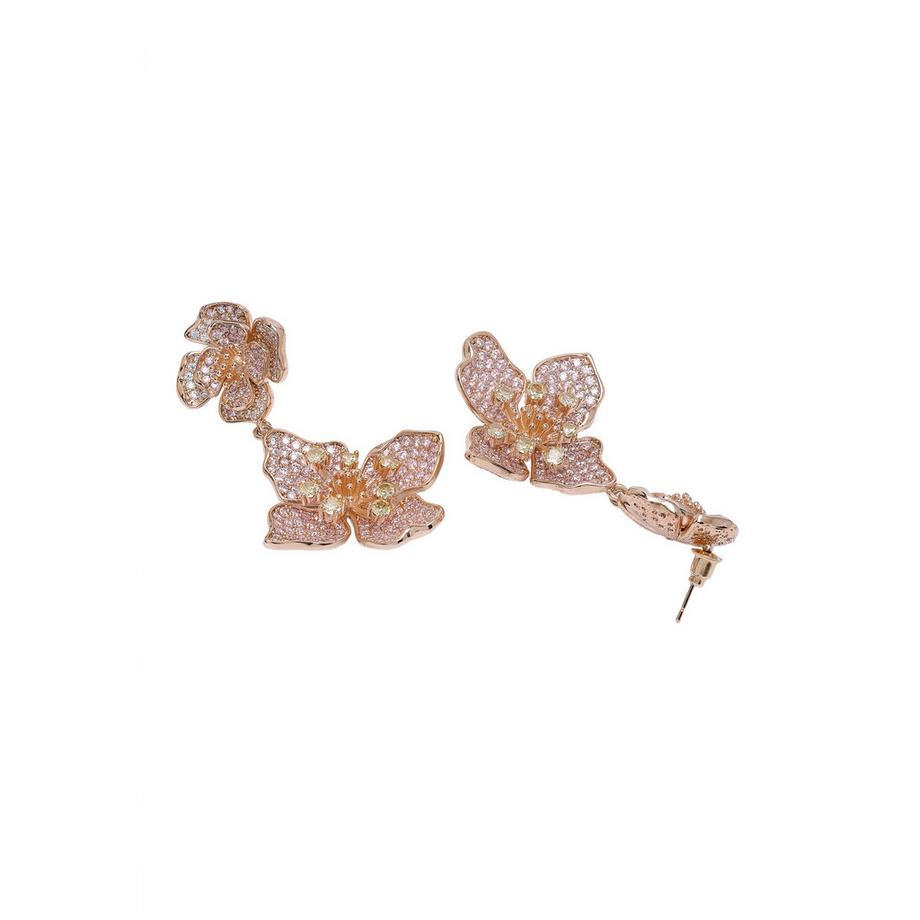 AVANT-GARDE PARIS  Diva Zweistufige Florale Tropfenohrringe 