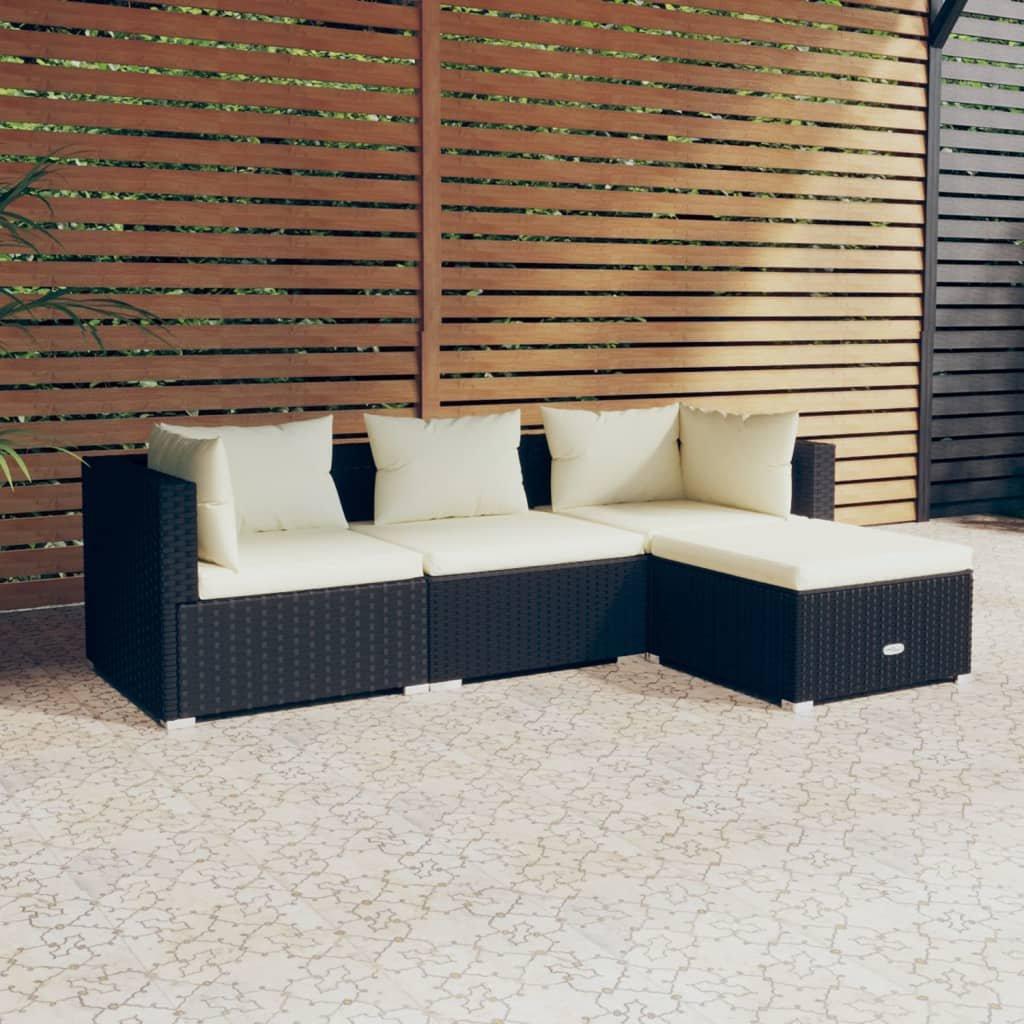 VidaXL set salotto da giardino Polirattan  