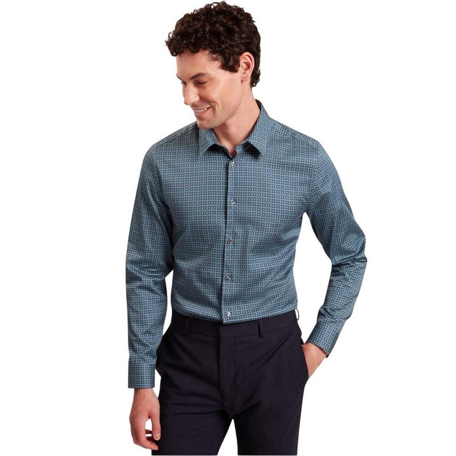 TED BAKER  Chemise Manches Longues Motiftyle Géométrique 