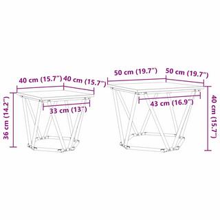 VidaXL Ensemble de tables d'appoint bois d'ingénierie  